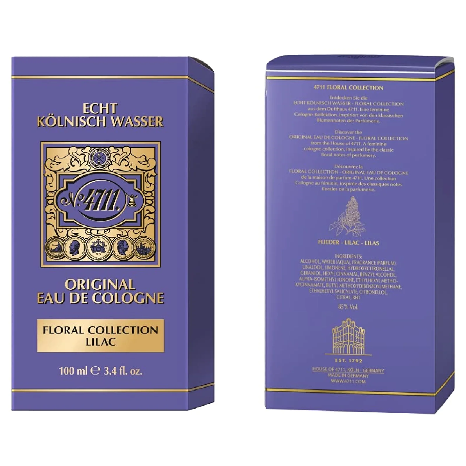 4711 Floral Collection Lilac Eau de Cologne for Women - Image 3
