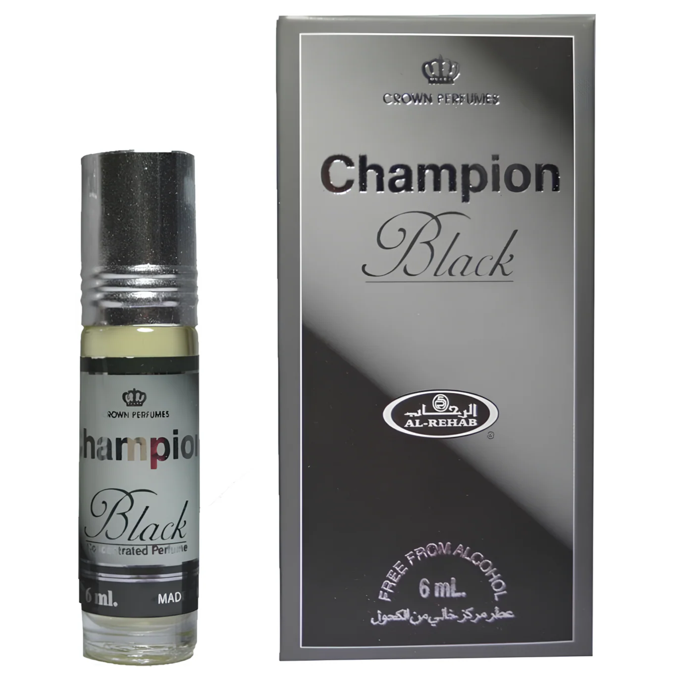 Al-Rehab Champion Black Concentrated Perfume Oil for Men - Image 2