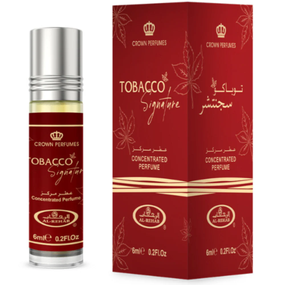 Al-Rehab Tobacco Signature Concentrated Perfume Roller Ball for Men - Image 2