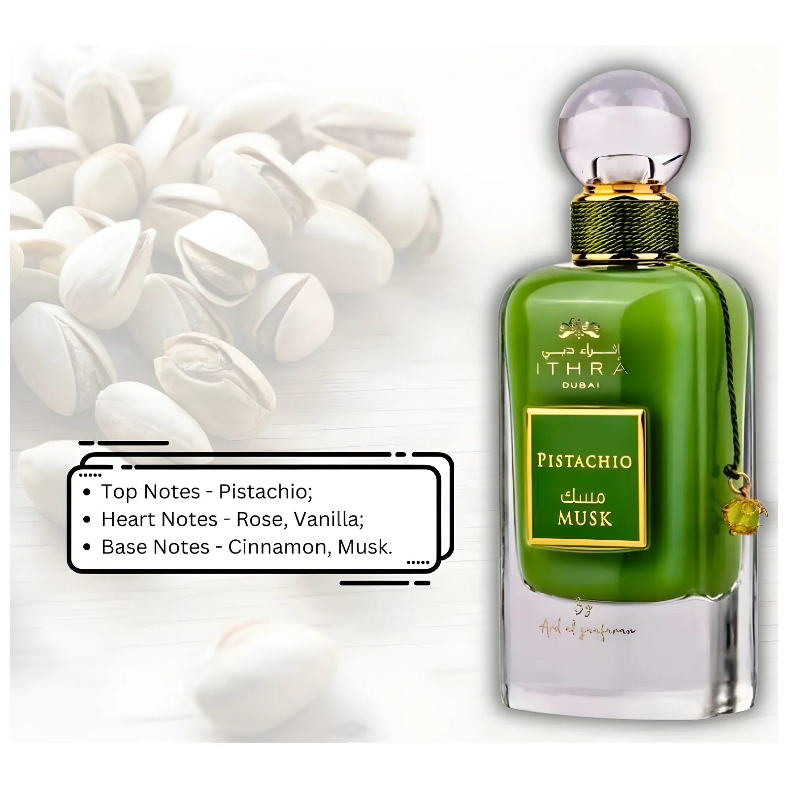 Ard Al Zaafaran Ithra Dubai Pistachio Musk Eau de Parfum for Everyone - Image 3