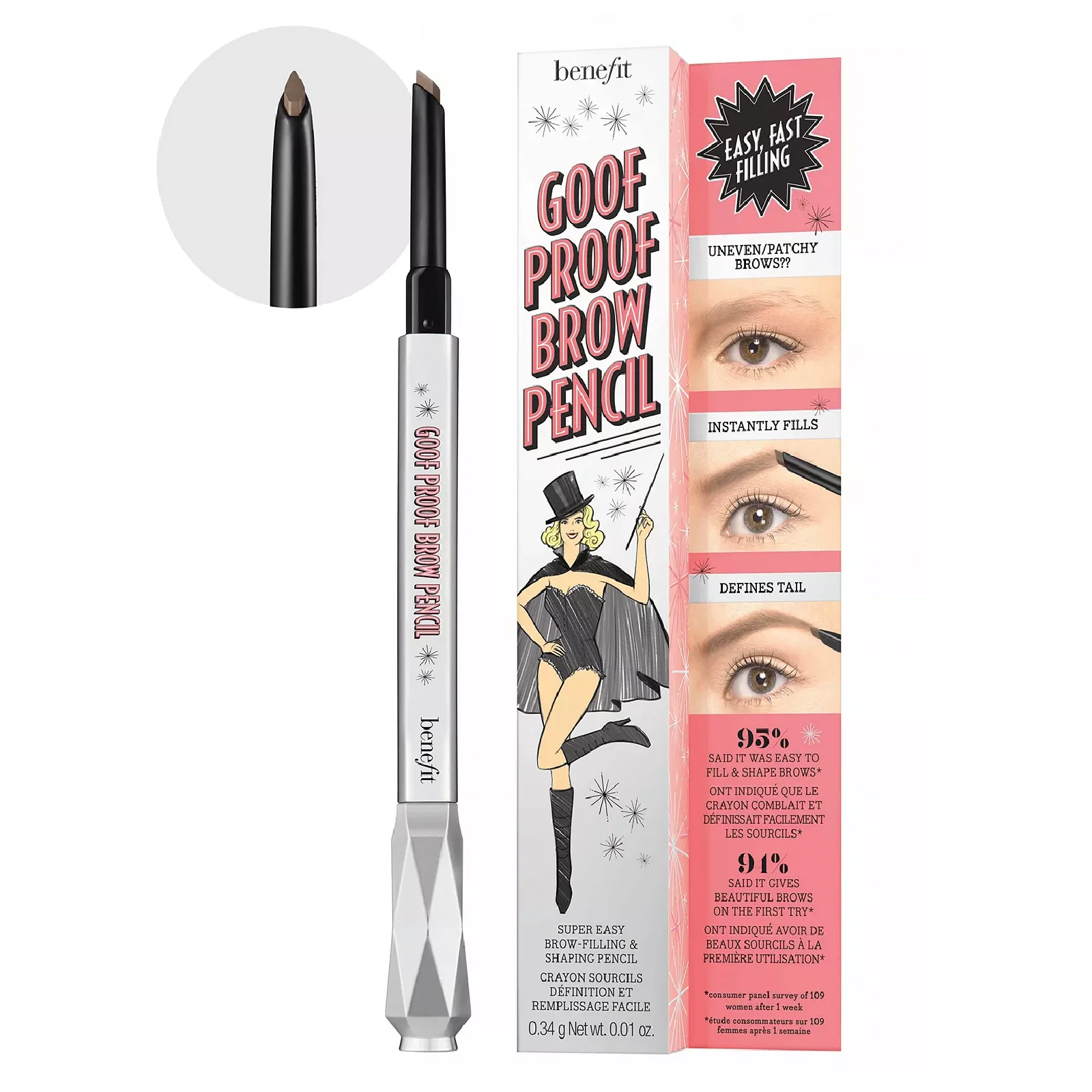 Benefit Goof Proof Brow Super Easy Brow-Filling & Shaping Pencil - Image 18