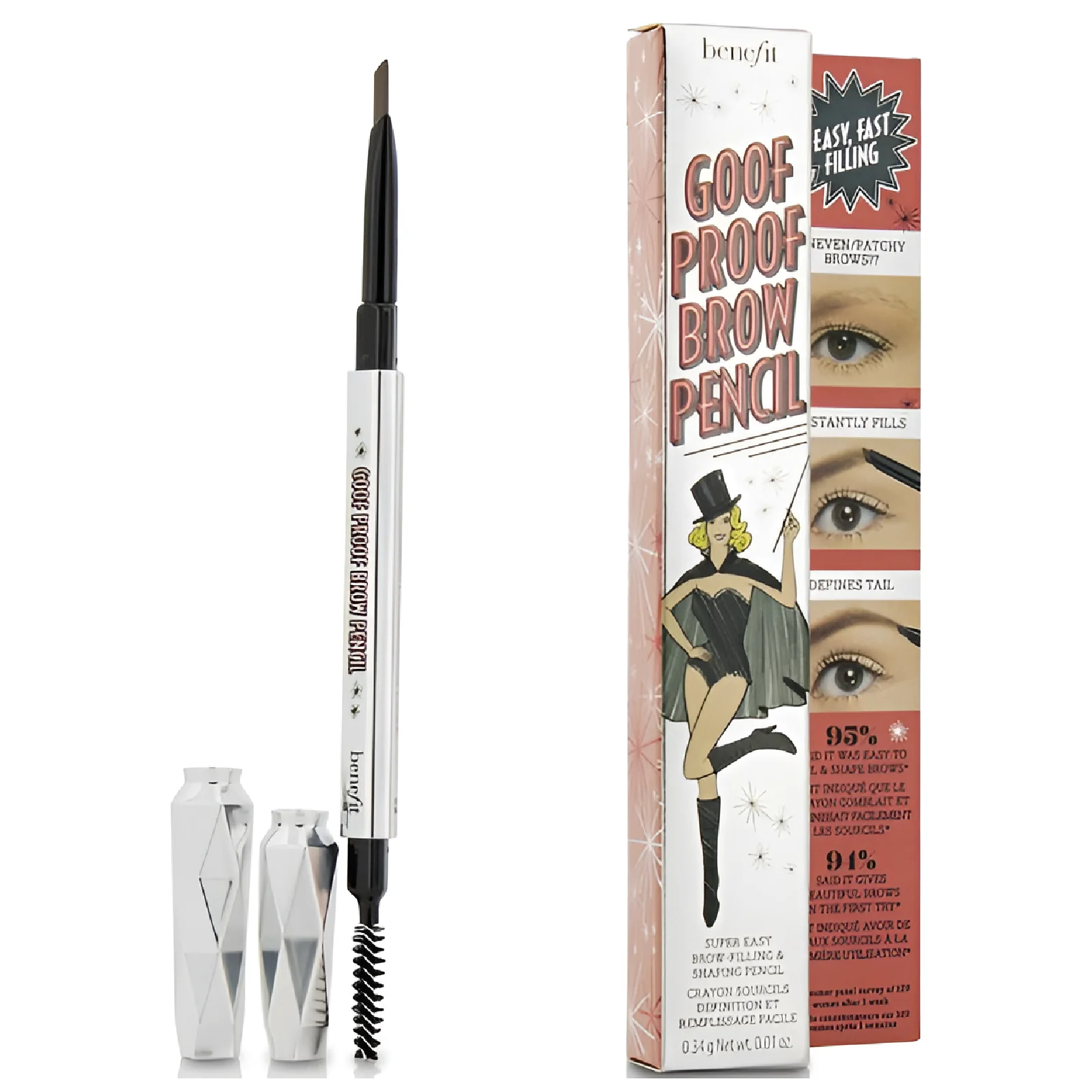 Benefit Goof Proof Brow Super Easy Brow-Filling & Shaping Pencil - Image 3
