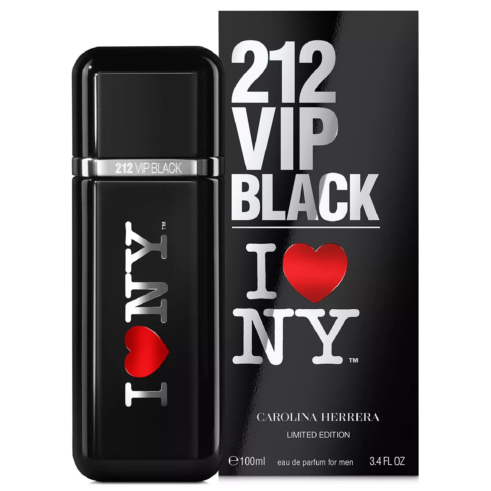 Carolina Herrera 212 Vip Black I Love Ny Eau de Parfum for Men - Image 2