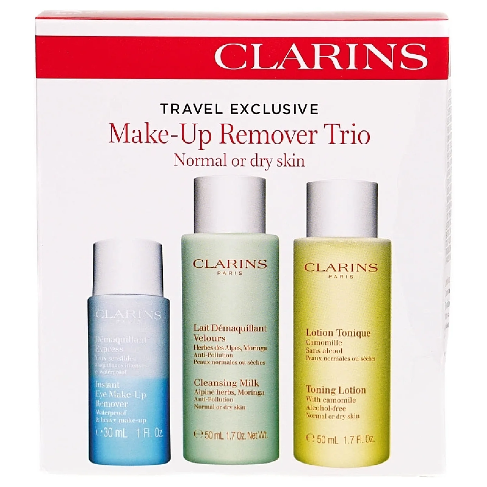 Clarins Make-Up Remover Trio Travel Kit Gift Set - Image 2
