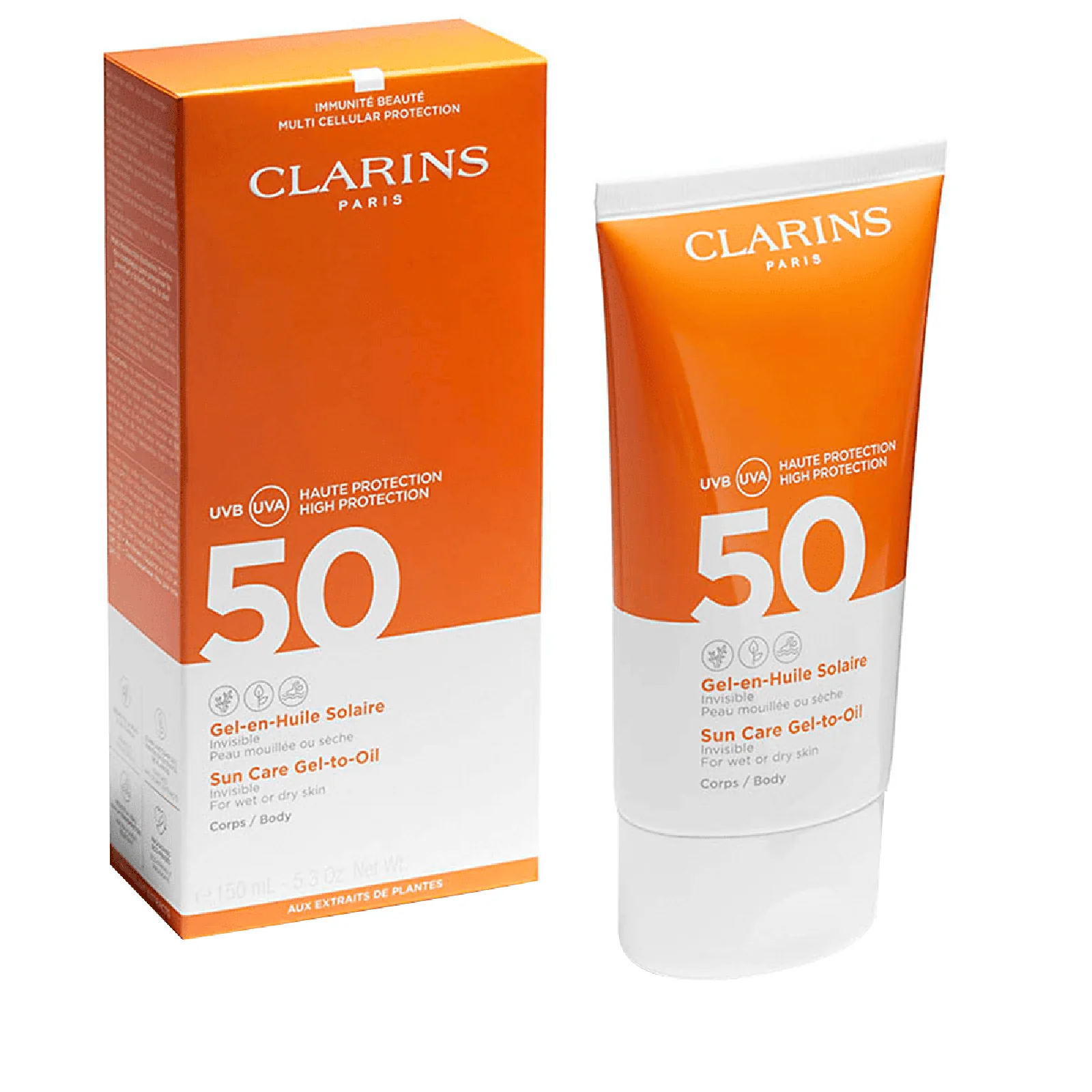 Clarins Sun Care Gel to Oil SPF50 for Everyone - Image 2