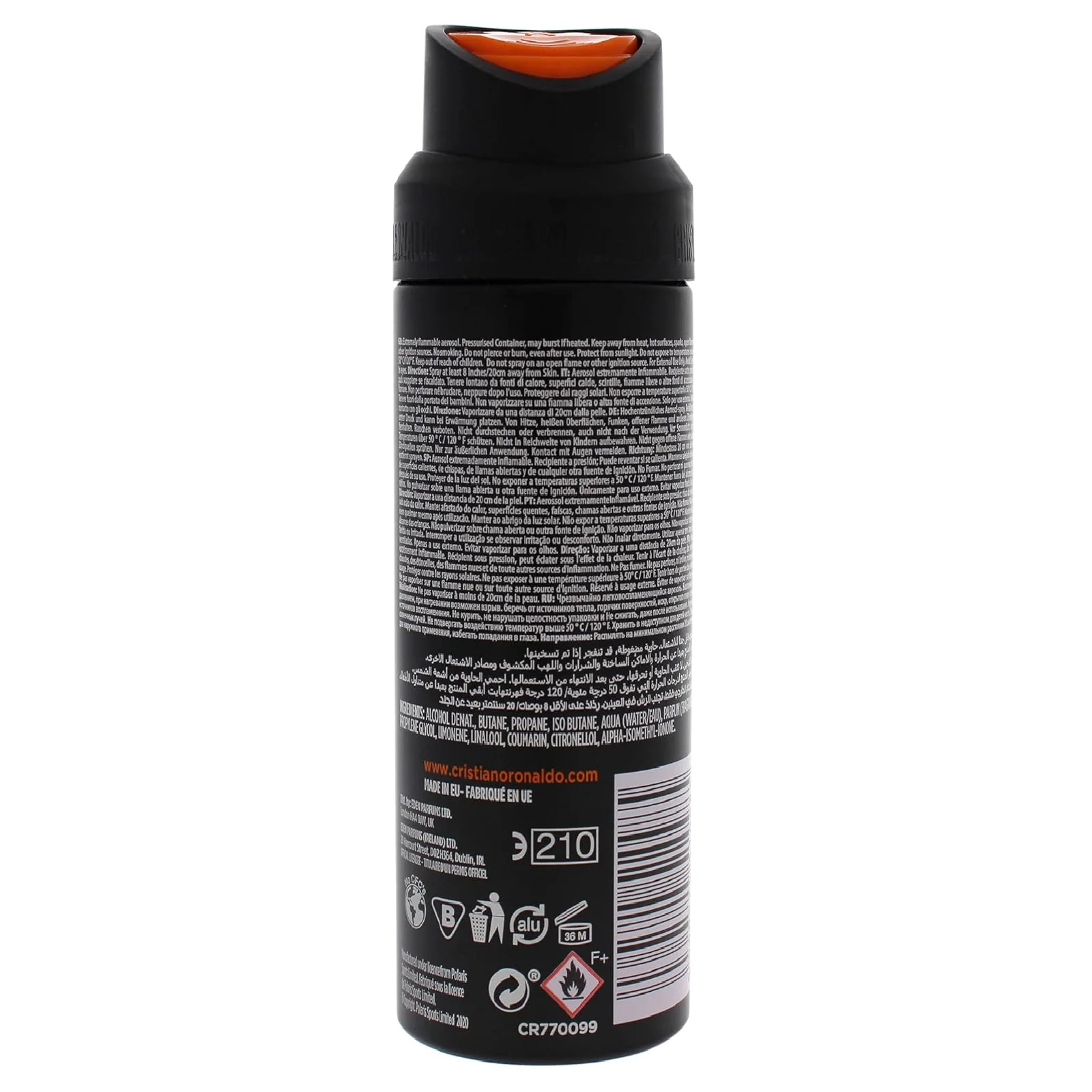 Cristiano Ronaldo CR7 Game On Body Spray for Men - Image 2