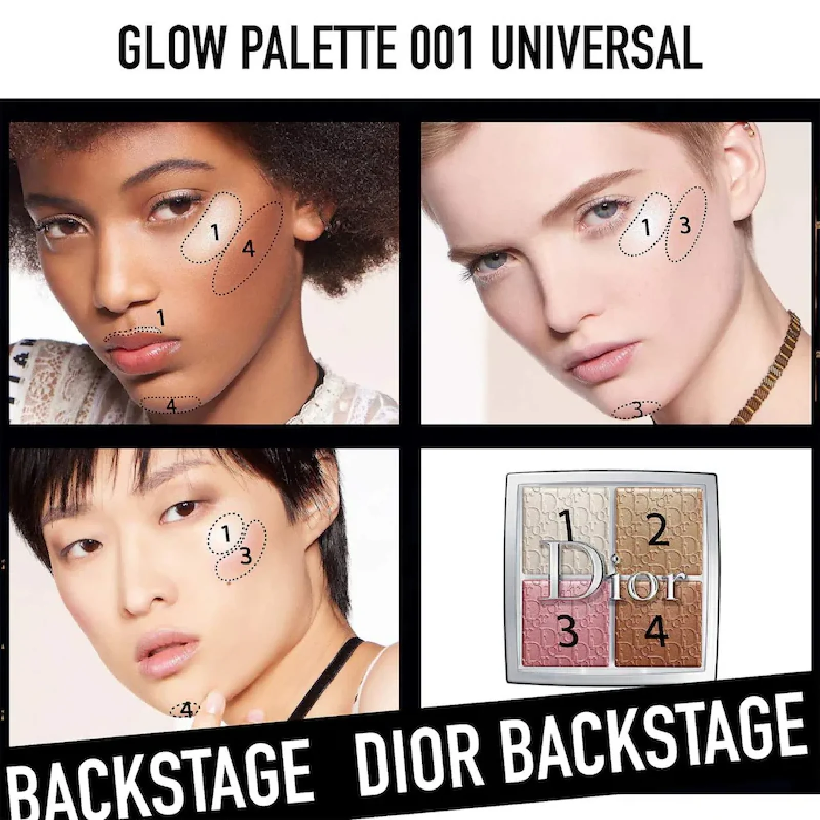 Dior Backstage Glow Face Palette Highlight and Blush - Image 9