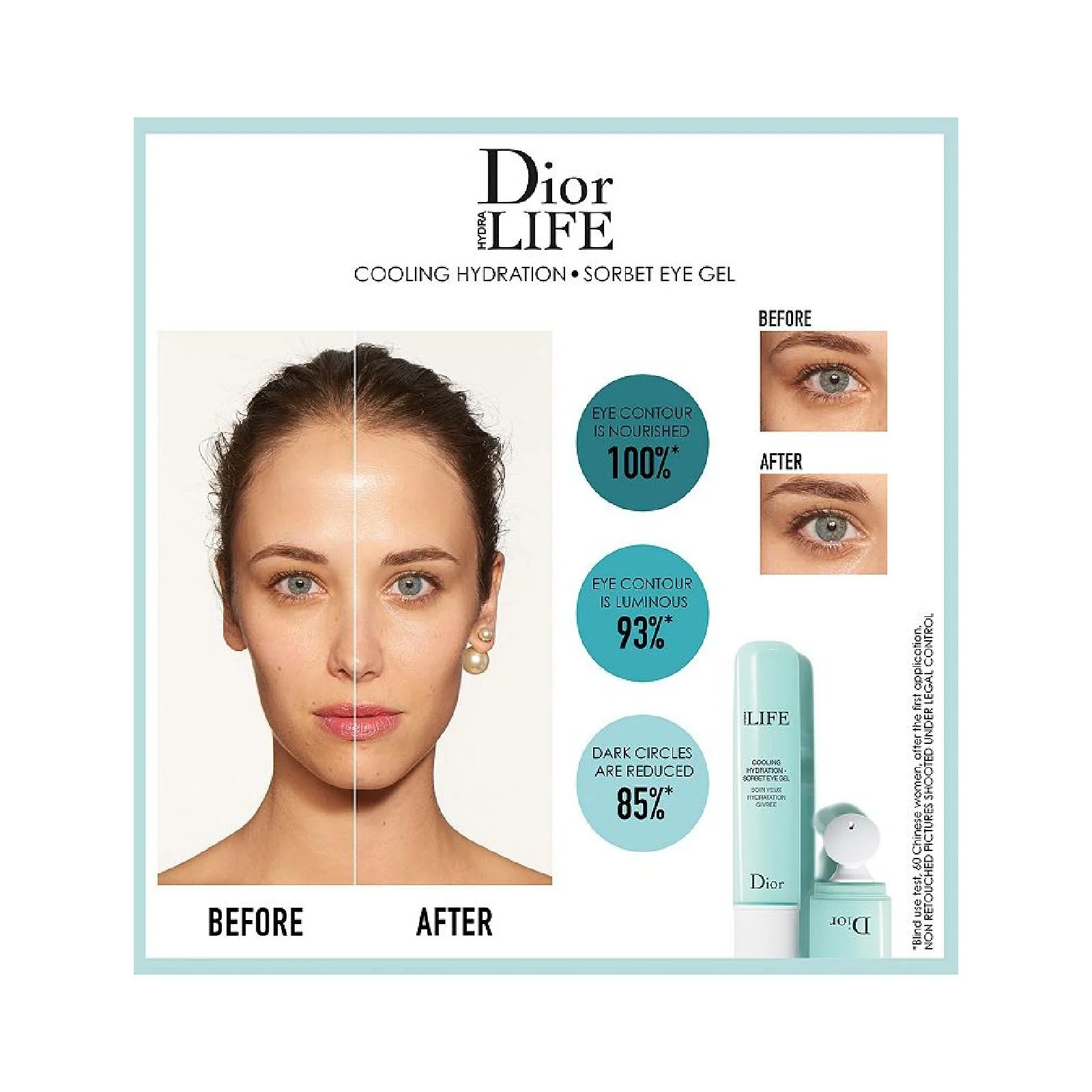 Dior Hydra Life Cooling Hydration Sorbet Eye Gel for Women - Image 3