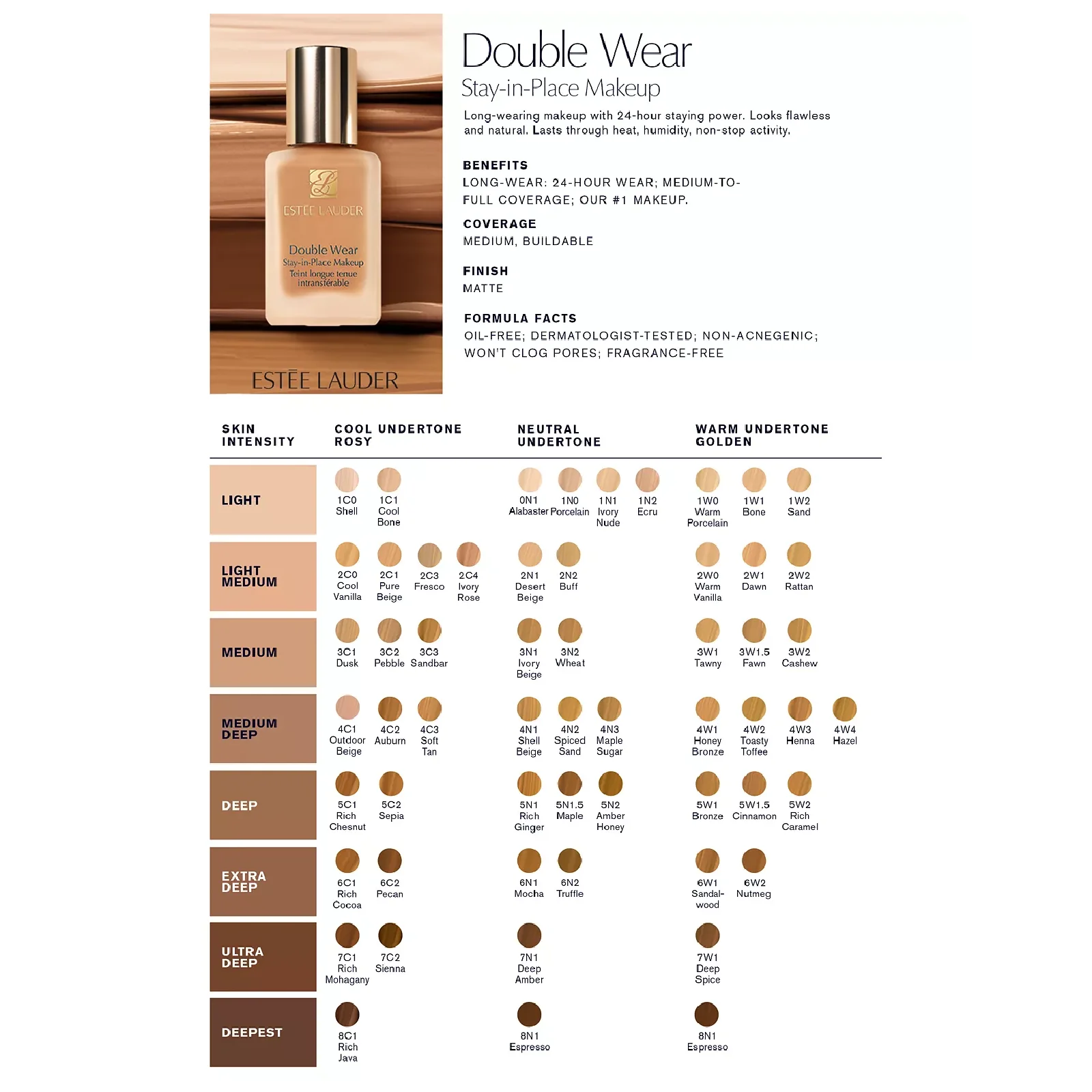 Estee Lauder Double Wear Stay in Place Makeup SPF 10 for Women - Image 6