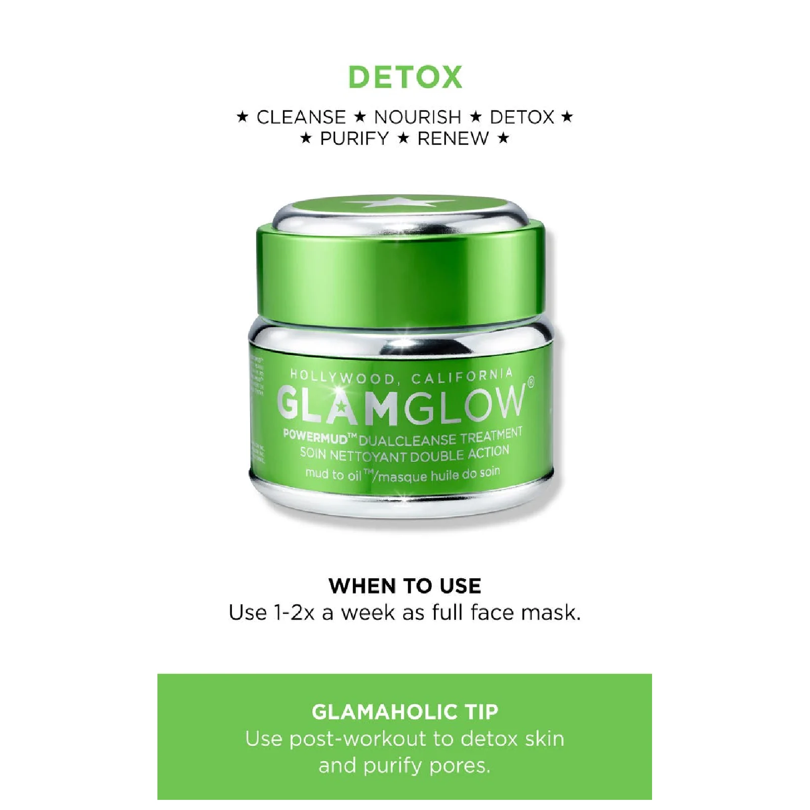 Glamglow Amglow Power Mud -green - Image 4