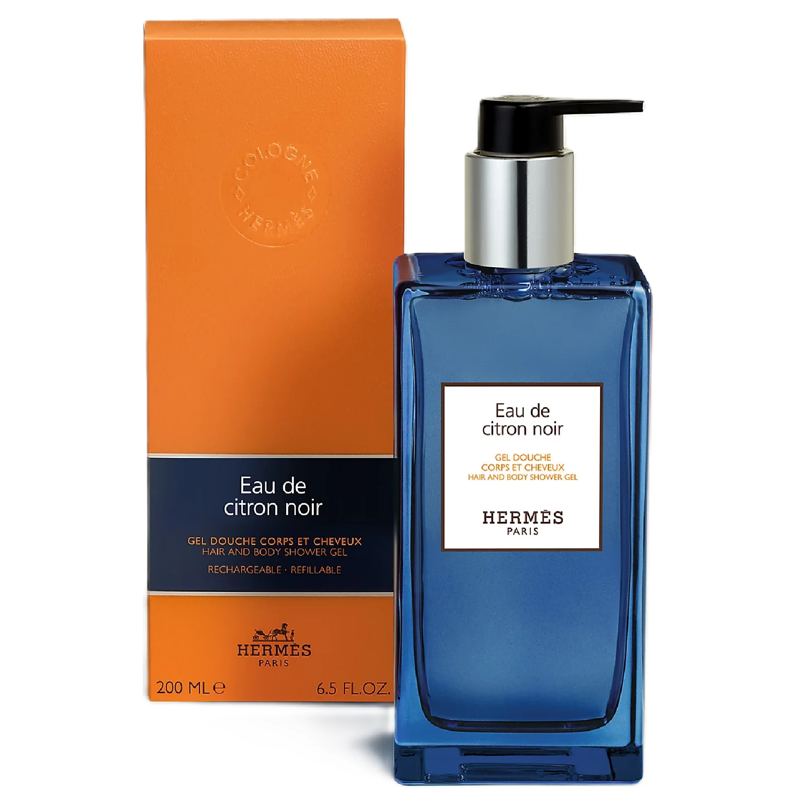 Hermes Eau De Citron Noir Hair & Body Refillable Shower Gel - Image 2
