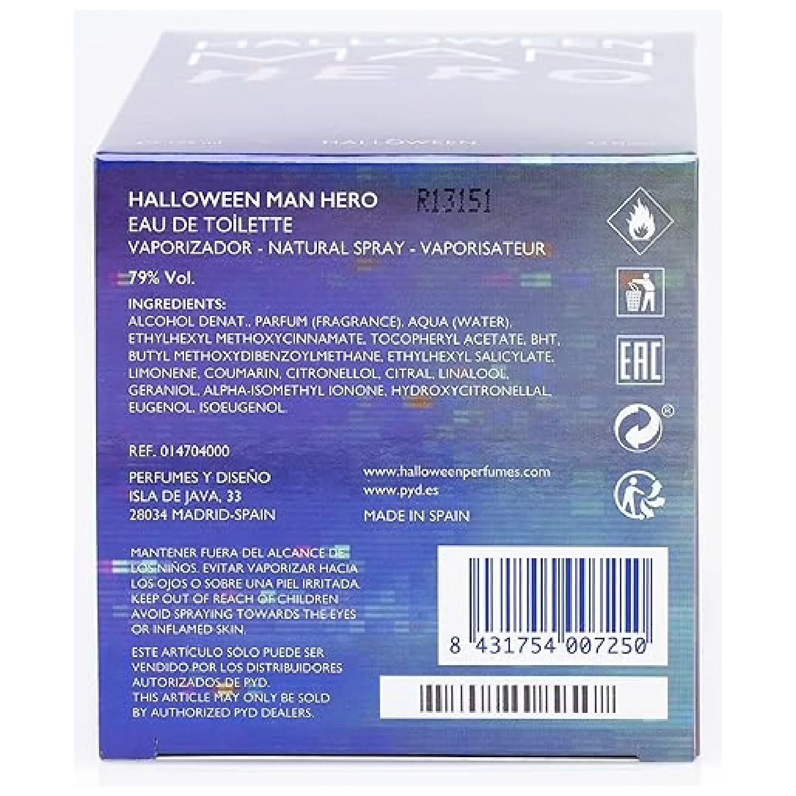 Jesus Del Pozo Halloween Hero Eau de Toilette for Men - Image 3