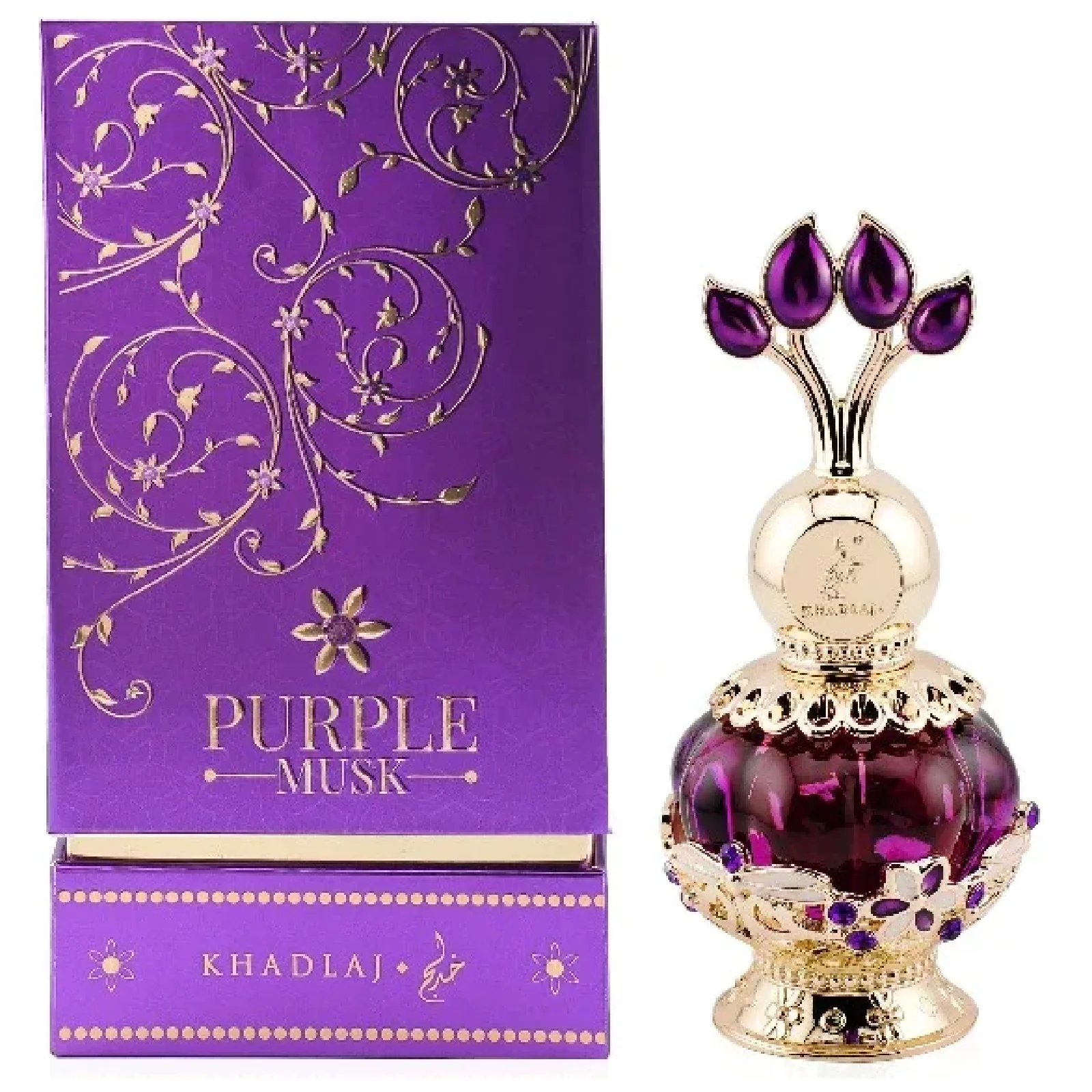 Khadlaj Purple Musk Concentrated Perfume Oil for Women - Image 2