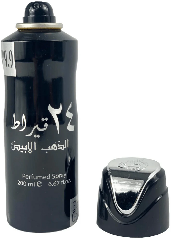 Lattafa 24 Carat White Gold Perfumed Deodorant Spray for Everyone - Image 2