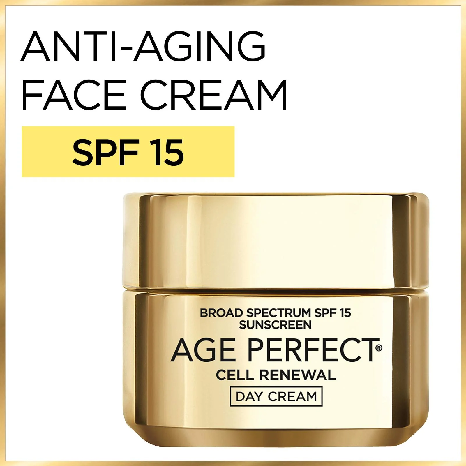 Loreal Age Perfect Cell Renewal Skin Renewing Day Cream Moisturizer Spf 15 - Image 2