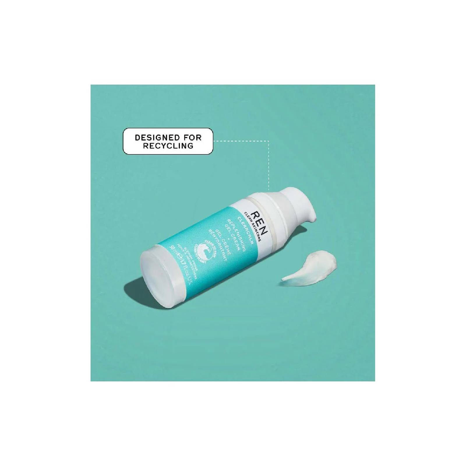 Ren Clear Calm 3 Replenishing Gel Cream for Women - Image 3
