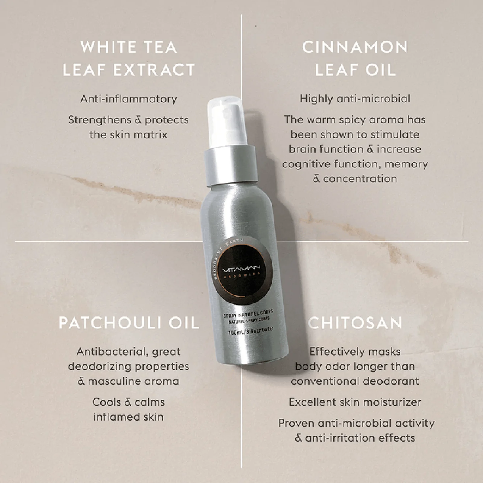 Vitaman Earth Deodorant Deodorant Spray for Men - Image 2